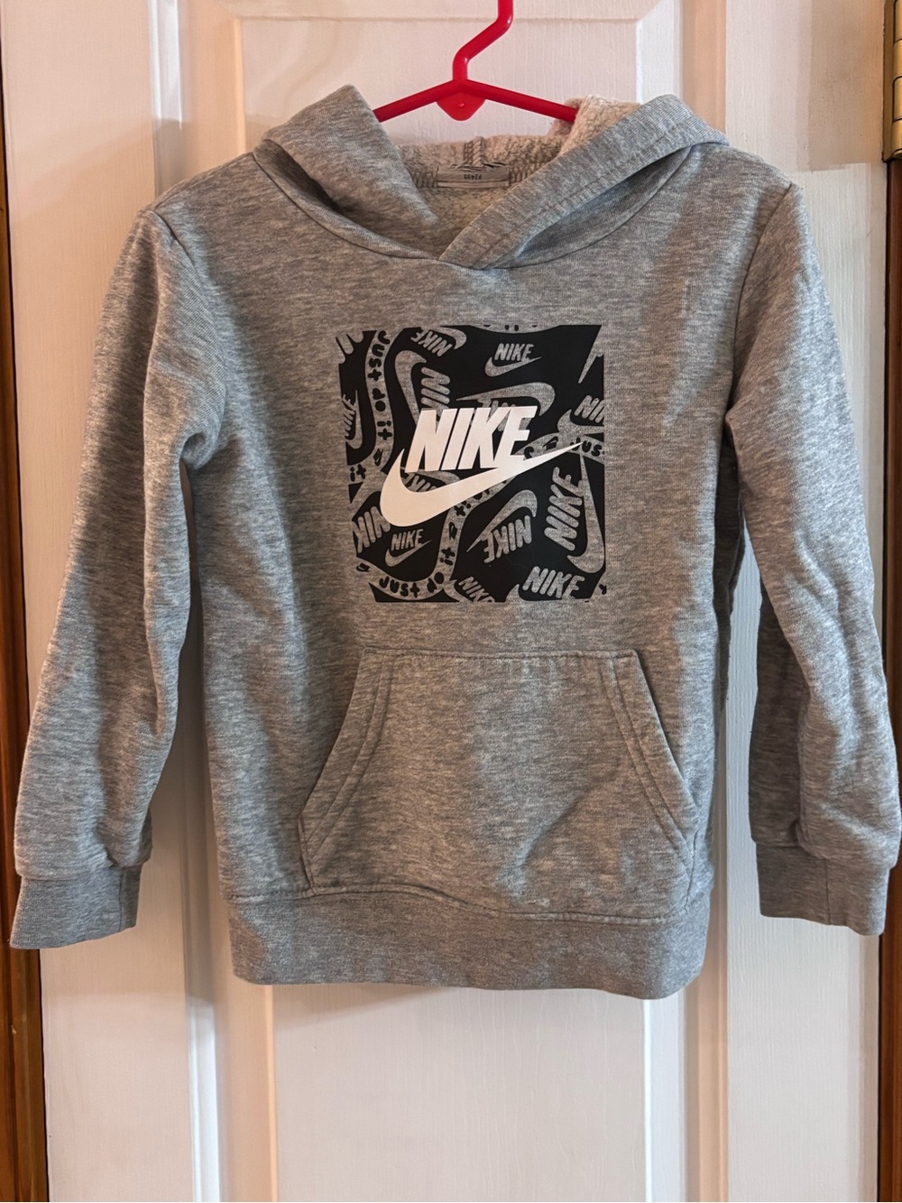 Nike Kids' Grey Logo Hoodie 3T Pocket Comfy